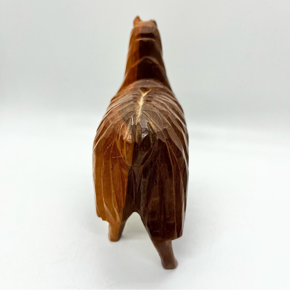 Wooden Llama Sculpture Home Tabletop Shelf Decor - Picture 4 of 7